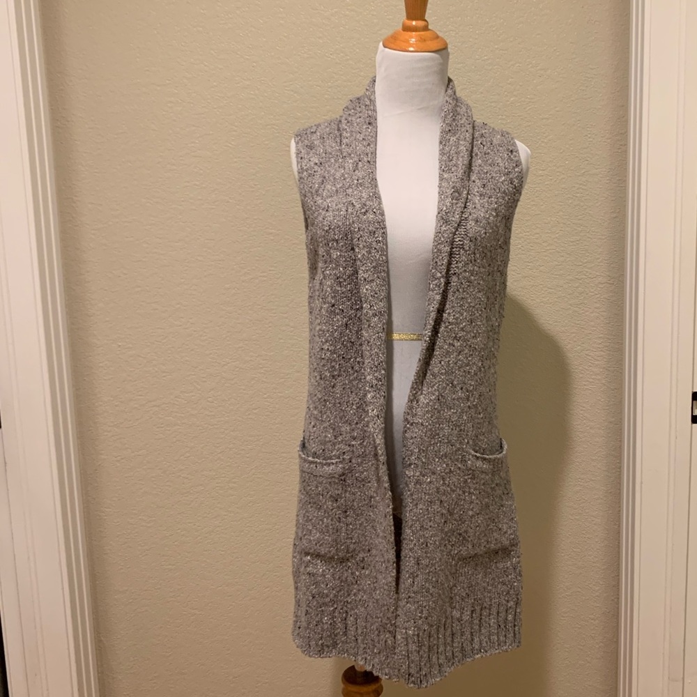 Gray Athleta Long Sweater Vest XXS